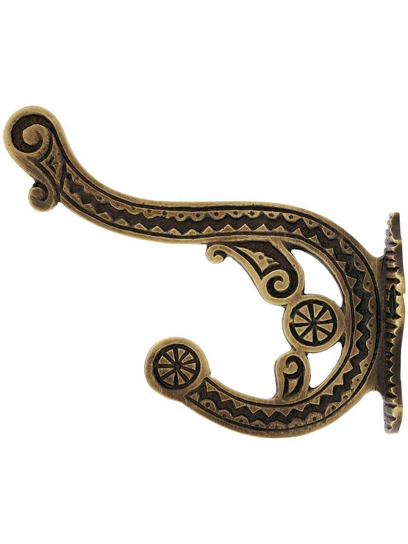 Galena Double Hook in Antique-by-Hand