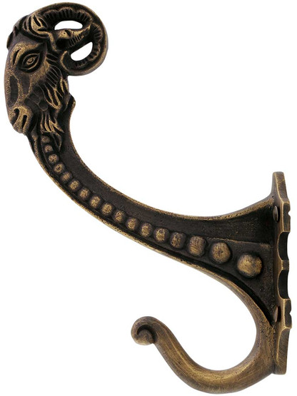 Ulysses Double Hook in Antique-by-Hand