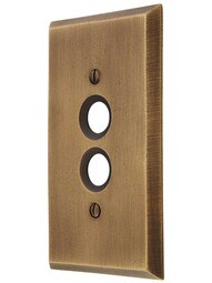 Distressed Bronze Single Push-Button Switch Plate