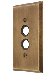 Distressed Bronze Single Push-Button Switch Plate.