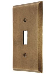 Distressed Bronze Single-Toggle Switch Plate.