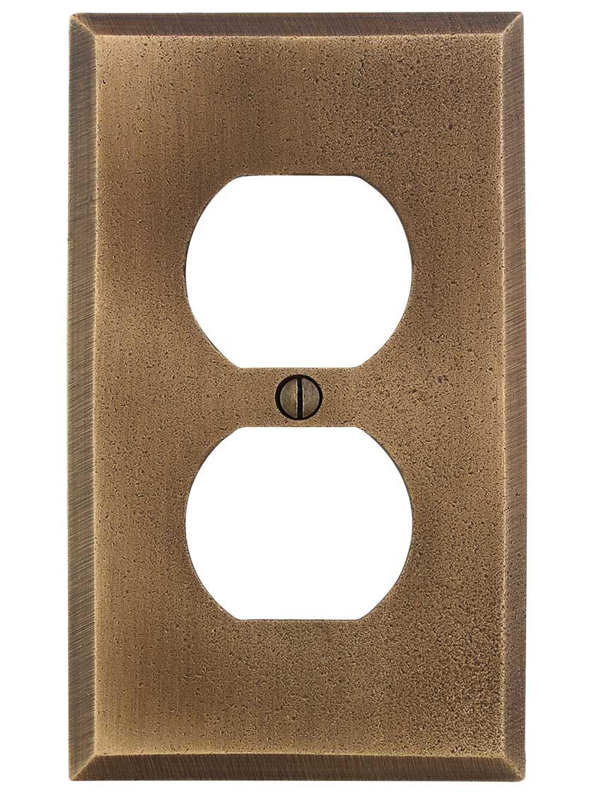 Distressed Bronze SingleDuplex Cover Plate House of Antique Hardware