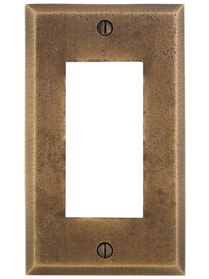 Alternate View of Distressed Bronze Single-GFI Cover Plate.