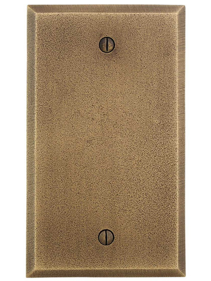 Alternate View of Distressed Bronze Blank Cover Plate.