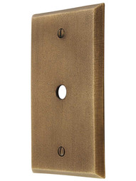 Distressed Bronze Single-Gang Cable Outlet Cover Plate.