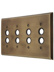 Distressed Bronze Quad Push-Button Switch Plate