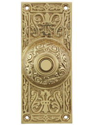 Large Victorian Solid-Brass Doorbell Button