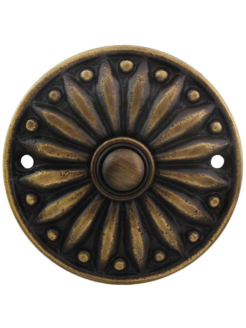 Quorum 7-304-95 Basic Round Traditional Doorbell, Dark Bronze - Old
