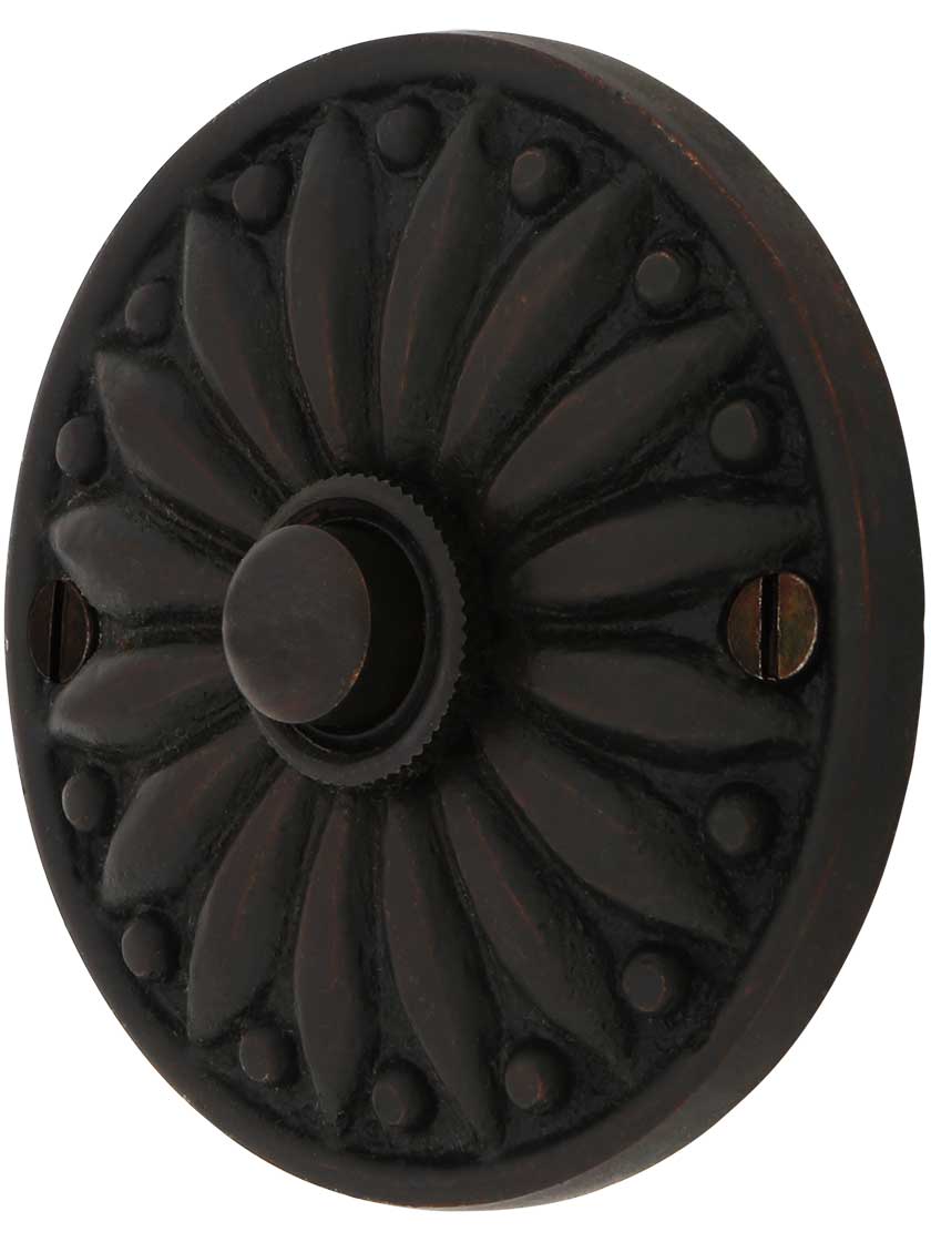 Alternate View of French Regency Solid-Brass Doorbell Button.