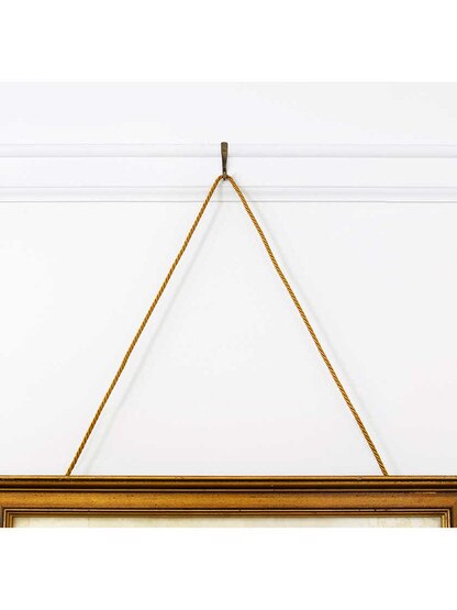 Solid-Brass Snakehead Picture Rail Hook in Antique-By-Hand