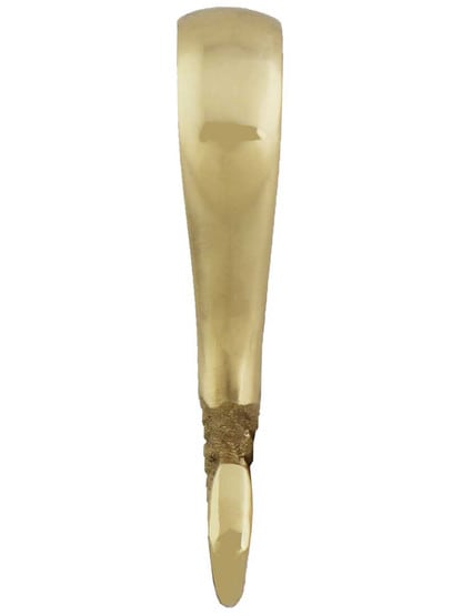 Alternate View of Solid-Brass Snakehead Picture Rail Hook.