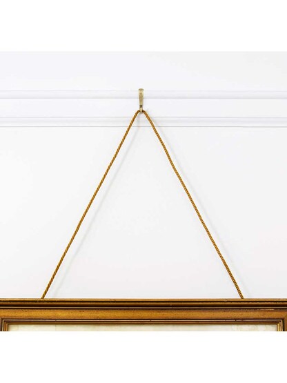 Alternate View 2 of Solid-Brass Snakehead Picture Rail Hook.