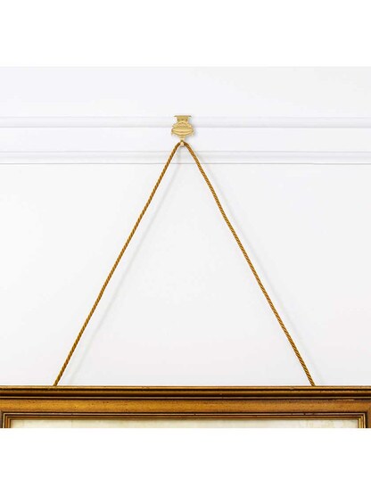 Alternate View 2 of Adams Stamped Brass Picture Rail Hook.