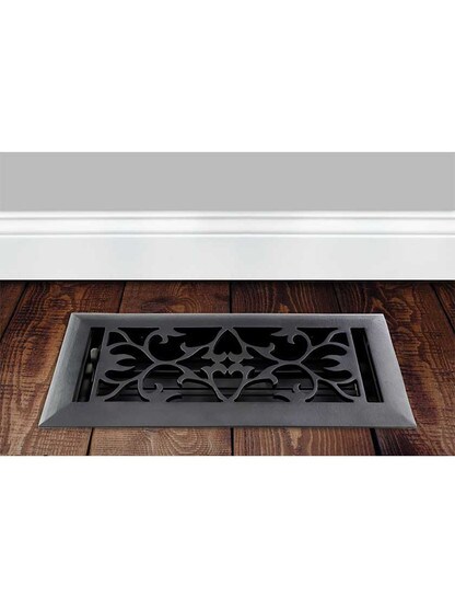 Alternate View 3 of Cast Iron Vine-Pattern Floor Register.