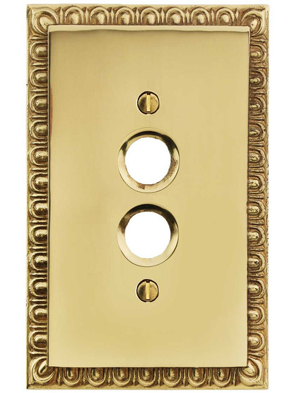 Alternate View of Ovolo Single Gang Push-Button Switch Plate.