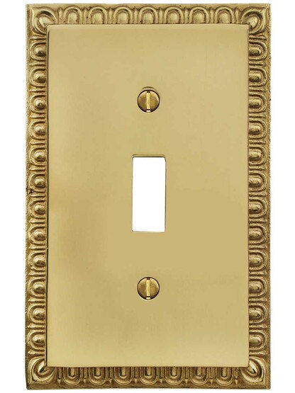 Alternate View of Ovolo Single Toggle Switch Plate.