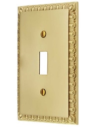 Ovolo Single Toggle Switch Plate.