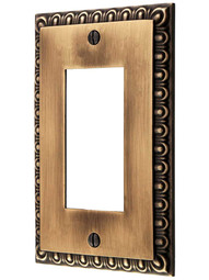 Ovolo Single GFI Cover Plate in Antique-By-Hand