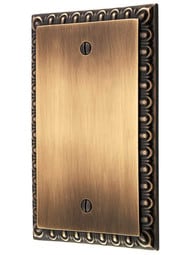 Ovolo Blank Cover Plate in Antique-By-Hand