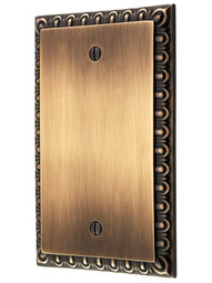 Ovolo Blank Cover Plate in Antique-By-Hand.