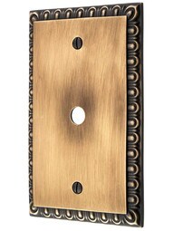 Ovolo Single Cable-Jack Cover Plate in Antique-By-Hand.