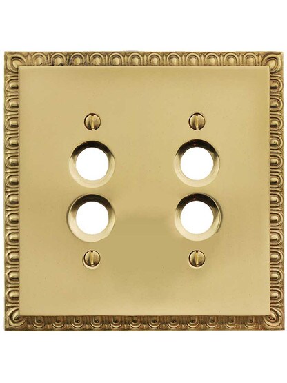 Alternate View of Ovolo Double Gang Push-Button Switch Plate.