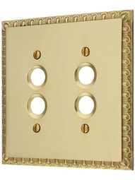 Ovolo Double Gang Push-Button Switch Plate