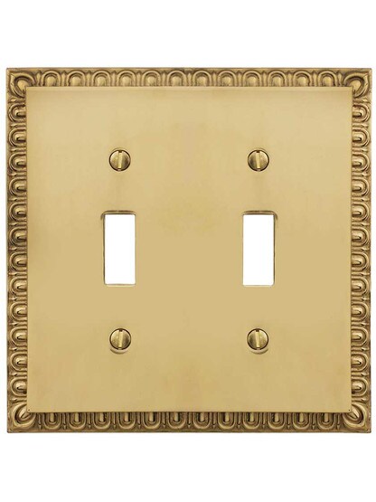 Alternate View of Ovolo Double Gang Toggle Switch Plate.