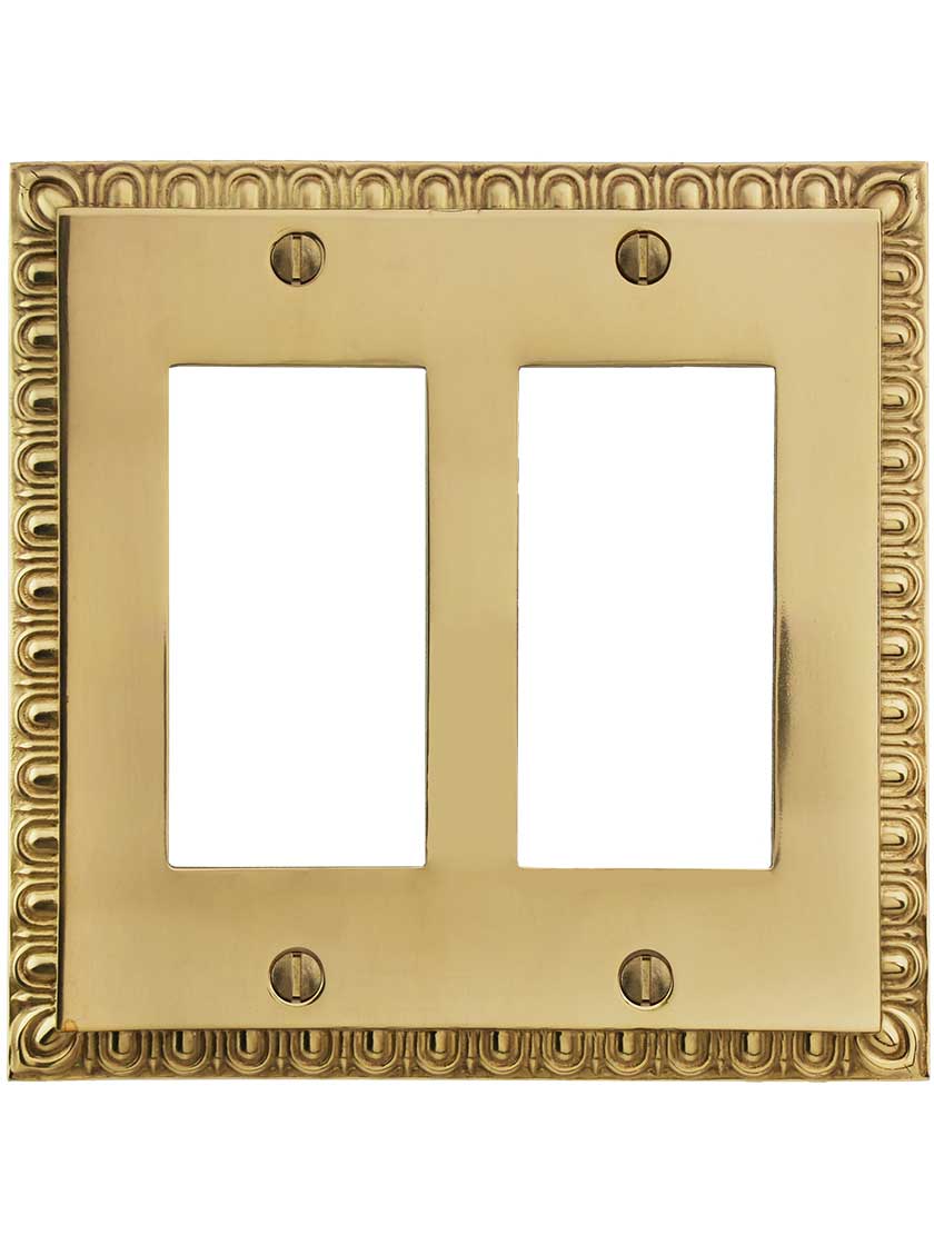 Alternate View of Ovolo Double Gang GFI Cover Plate.