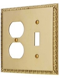 Ovolo Toggle/Duplex Combination Switch Plate