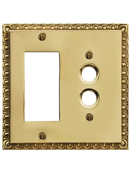 Alternate View of Ovolo Push-Button/GFI Combination Switch Plate.