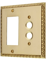 Ovolo Push-Button/GFI Combination Switch Plate