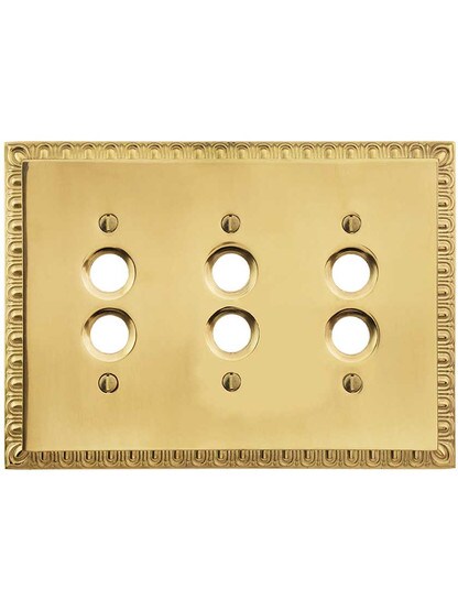 Alternate View of Ovolo Triple Gang Push-Button Switch Plate.