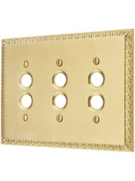 Ovolo Triple Gang Push-Button Switch Plate.