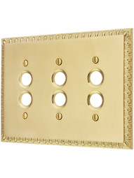Ovolo Triple Gang Push-Button Switch Plate