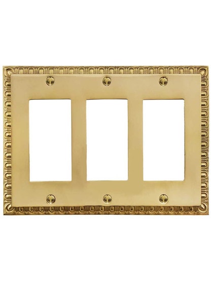Alternate View of Ovolo Triple Gang GFI Cover Plate.