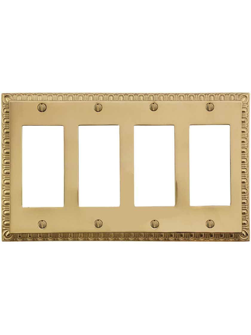 Alternate View of Ovolo Quad Gang GFI Cover Plate.