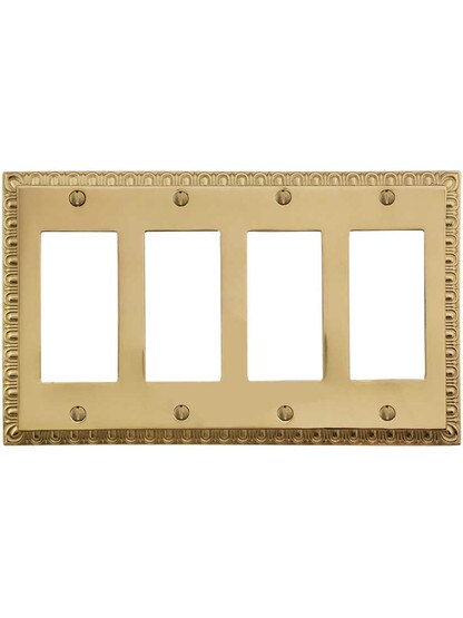 Alternate View of Ovolo Quad Gang GFI Cover Plate.