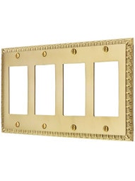 Ovolo Quad Gang GFI Cover Plate.