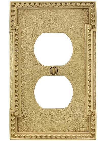Alternate View of Neoclassical Duplex Outlet Cover Plate.