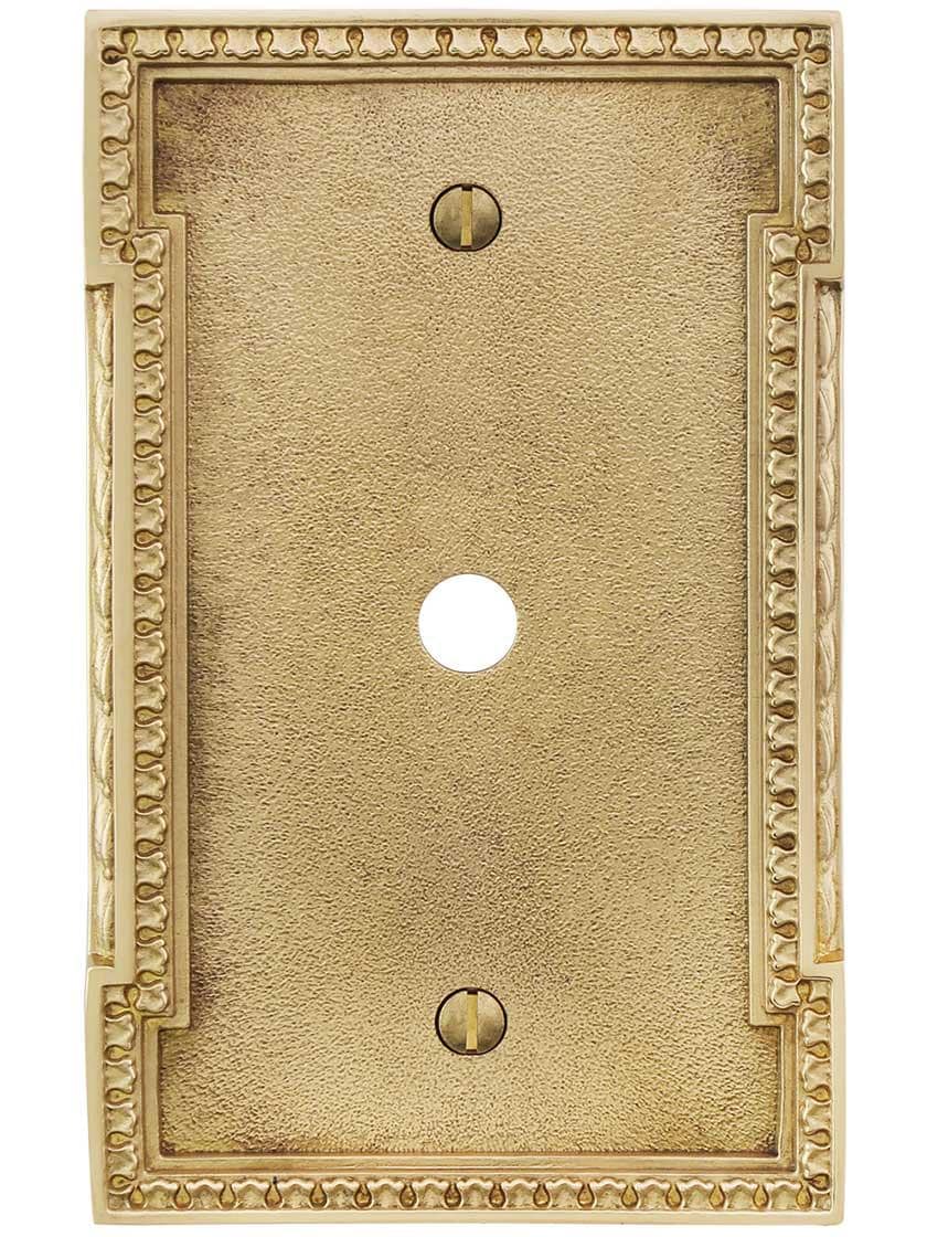 Alternate View of Neoclassical Cable Jack Cover Plate.