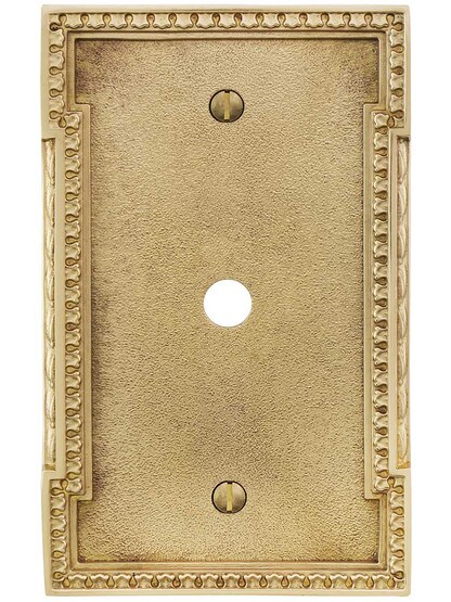 Alternate View of Neoclassical Cable Jack Cover Plate.