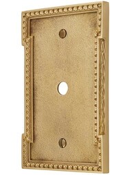 Neoclassical Cable Jack Cover Plate.