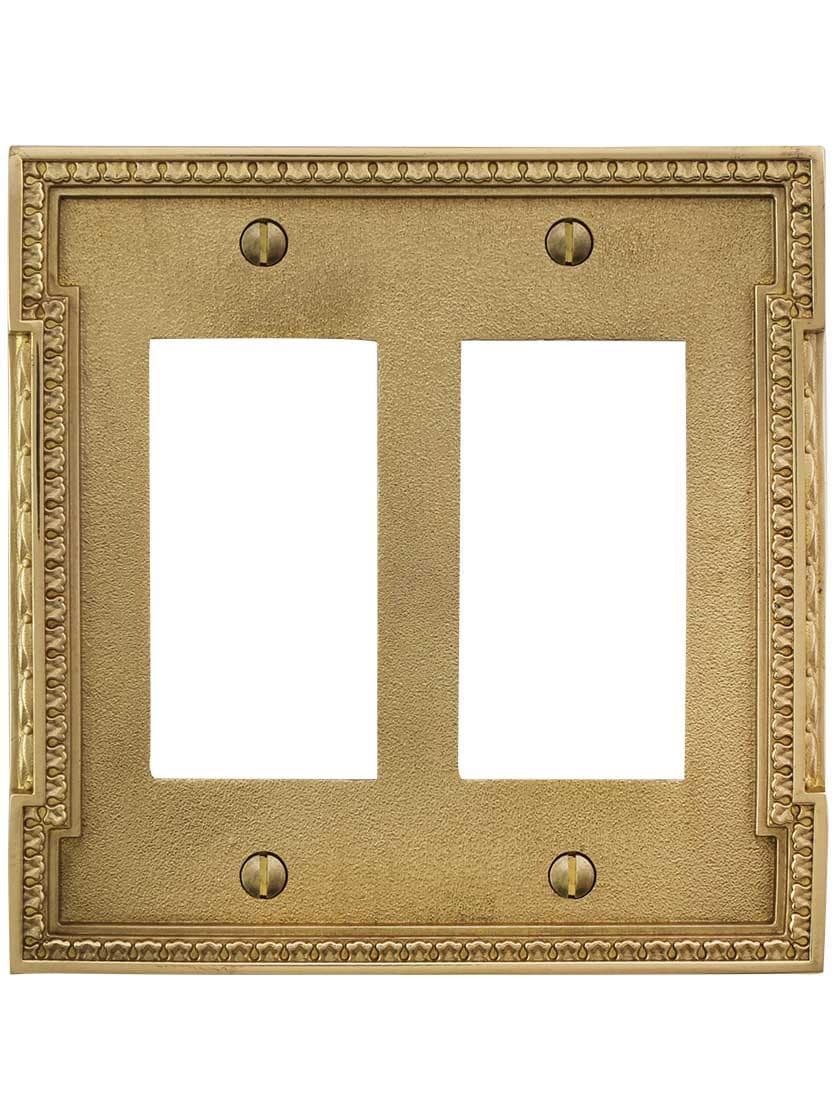 Alternate View of Neoclassical Double Gang GFI Cover Plate.