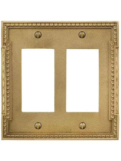 Alternate View of Neoclassical Double Gang GFI Cover Plate.
