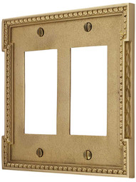 Neoclassical Double Gang GFI Cover Plate.