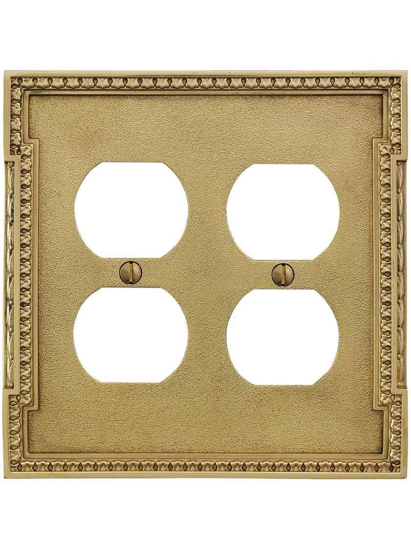 Neoclassical Double Gang Duplex Outlet Cover