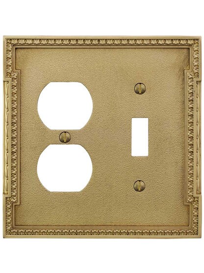 Alternate View of Neoclassical Toggle / Duplex Combination Switch Plate.