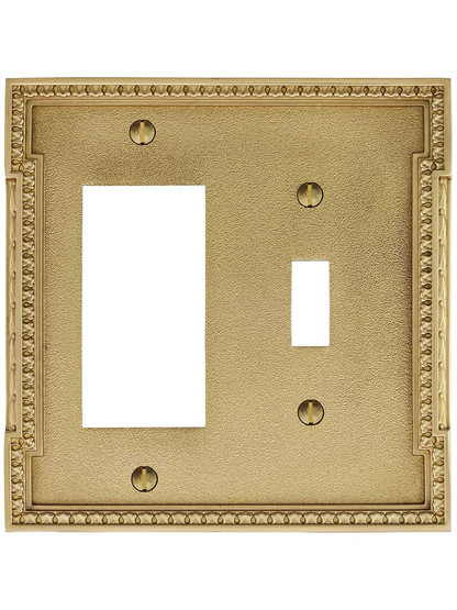 Alternate View of Neoclassical Toggle / GFI Combination Switch Plate.
