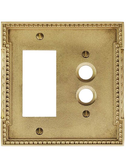 Alternate View of Neoclassical Push Button / GFI Combination Switch Plate.